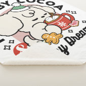 Fueled by Cocoa and Puppy Dreams – Cute Winter Dog シェルパブランケット (3/4)