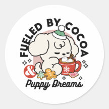 Fueled by Cocoa and Puppy Dreams – Cute Winter Dog