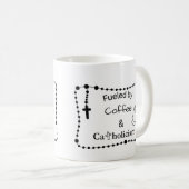 Fueled By Coffee and Catholicism コーヒーマグカップ (正面右)