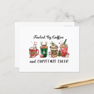 Fueled by Coffee and Christmas Cheer ポストカード