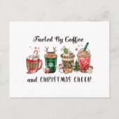Fueled by Coffee and Christmas Cheer ポストカード (正面)