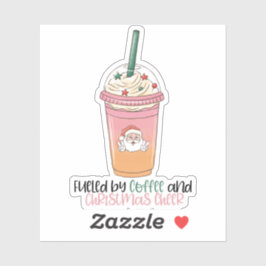 Fueled By Coffee and Christmas Cheer Sticker シール
