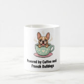 Fueled by Coffee and Frenchie Chaos Cute French   コーヒーマグカップ (中央)