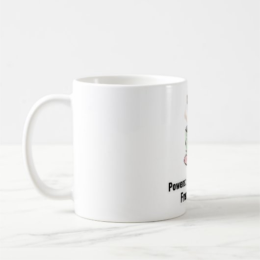 Fueled by Coffee and Frenchie Chaos Cute French   コーヒーマグカップ (左)