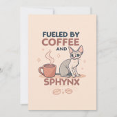 Fueled by Coffee and Sphynx Cat Art シーズンカード (正面)