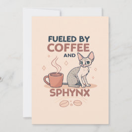 Fueled by Coffee and Sphynx Cat Art シーズンカード