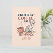 Fueled by Coffee and Sphynx Cat Art シーズンカード (スタンド正面)