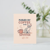 Fueled by Coffee and Sphynx Cat Art シーズンポストカード (スタンド正面)