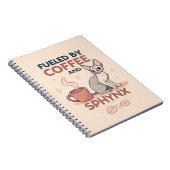 Fueled by Coffee and Sphynx Cat Art ノートブック (右側)