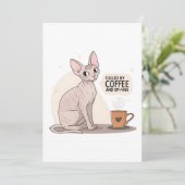 Fueled by Coffee and Sphynx Cat Illustration シーズンカード (スタンド正面)