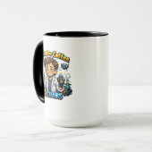 Fueled by Coffee & Chaos – Funny Scientist マグカップ (正面左)