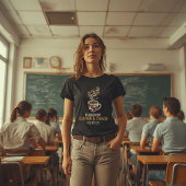 Fueled by Coffee & Chaos – Funny Teacher Life Tシャツ