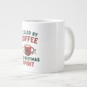 Fueled by Coffee & Christmas Spirit Mug ジャンボコーヒーマグカップ (正面右)