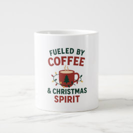Fueled by Coffee & Christmas Spirit Mug ジャンボコーヒーマグカップ