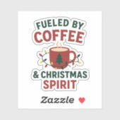 Fueled by Coffee & Christmas Spirit Sticker シール (シート)