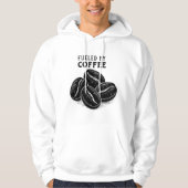 Fueled by Coffee – Funny Coffee Lover Design パーカ (正面)