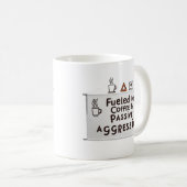 Fueled by Coffee & Passive Aggression – Office Mug コーヒーマグカップ (正面右)