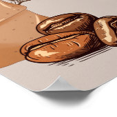 Fueled by Coffee Poster – Funny Wall Art Print ポスター (角)