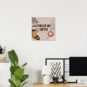 Fueled by Coffee Poster – Funny Wall Art Print ポスター (ホームオフィス)