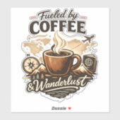 Fueled by Coffee & Wanderlust シール (シート)