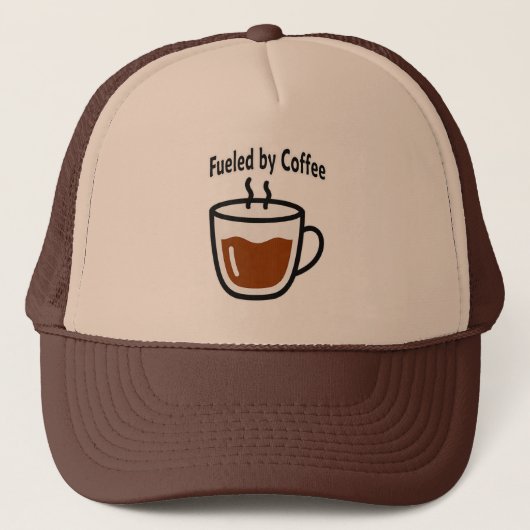 Fueled by Coffee Work Shirt – Funny Productivity キャップ (正面)
