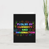 Fueled By Curiosity And Imagination Kids Teens Fun カード (正面)