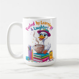 Fueled by Learning Goose Mug – Back to School Fun  コーヒーマグカップ