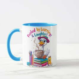 Fueled by Learning Goose Mug – Back to School Fun マグカップ