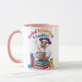 Fueled by Learning Goose Mug – Back to School Fun マグカップ