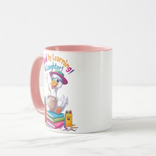 Fueled by Learning Goose Mug – Back to School Fun マグカップ (正面左)