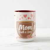 Fueled By Love & Coffee | Modern Mama マグカップ (中央)
