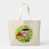 Fueled by love mom and caffeine. ラージトートバッグ (裏面)