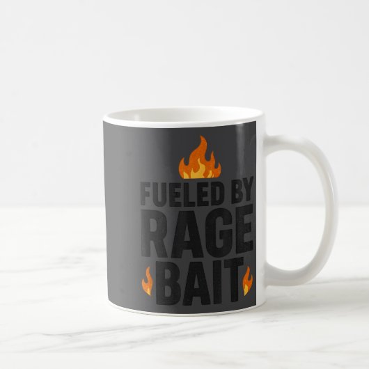 Fueled By Rage Bait Funny Meme Internet Quote  コーヒーマグカップ (右)