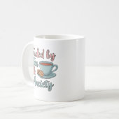 Fueled by Tea and Anxiety Mug – Funny Tea Lover コーヒーマグカップ (正面左)