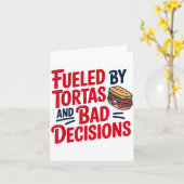 Fueled By Tortas And Bad Decisions Funny Tortas  カード (黄色い花)