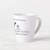 Fueling Early Mornings & Bird Dogs カフェラテマグ (右アングル)