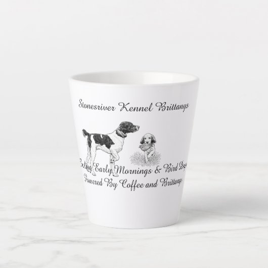 Fueling Early Mornings & Bird Dogs カフェラテマグ (正面)