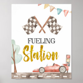 Fueling Station Racing Sign ポスター