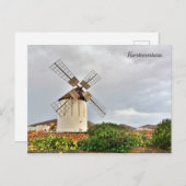 Fuerteventuraの風車。 ポストカード (正面/裏面)