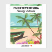 Fuerteventuraカナリア諸島の休日はがき。 シール (シート)