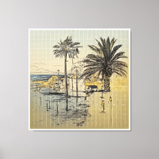 Fuerteventura，カナリア諸島，海辺 キャンバスプリント (正面)