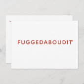 Fuggedabouditおもしろいサンキューカード サンキューカード (正面/裏面)