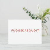 Fuggedabouditおもしろいサンキューカード サンキューカード (スタンド正面)