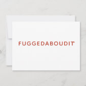 Fuggedabouditおもしろいサンキューカード サンキューカード (正面)