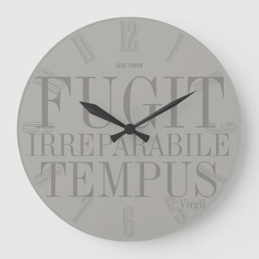 Fugit Irreparabile Tempus ラージ壁時計 (正面)