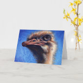 Fugleyのだちょうの挨拶状 カード (黄色い花)