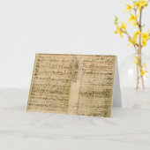 「Fugueの芸術のスコアからのページ カード (黄色い花)