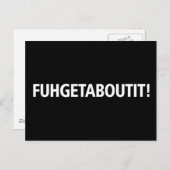 Fuhgetaboutit – 白インプリント ポストカード (正面/裏面)
