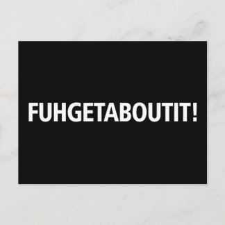 Fuhgetaboutit – 白インプリント ポストカード