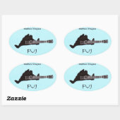 FUJスタンプ 楕円形シール (シート)